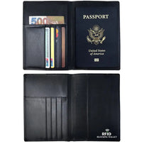RFID-Blocking Leather Passport Case